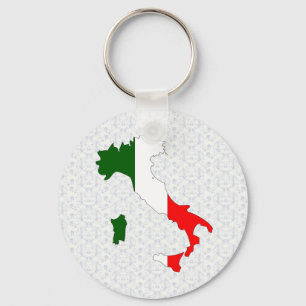 Italy Flag Map full size Keychain