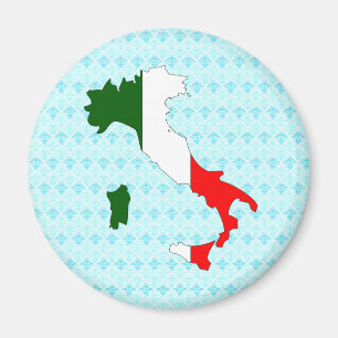 Italy Flag Map full size Magnet