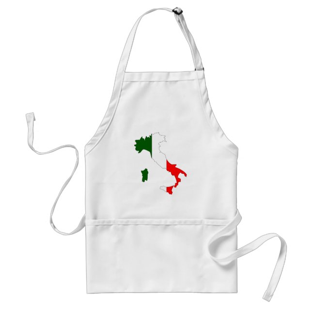 Italy Flag Map full size Standard Apron (Front)