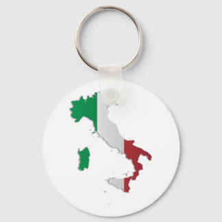Italy Flag Map Keychain