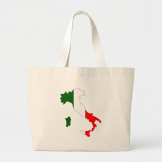 Italy flag map large tote bag