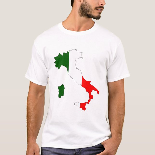 Italy flag map T-Shirt (Front)