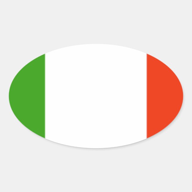 Italy Flag Oval Sticker (Front)