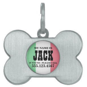 Italy Flag Pet ID Tag