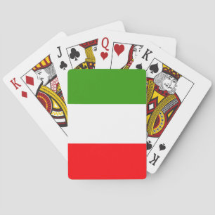 Italy flag playing cards