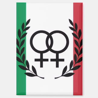italy flag sapphic pride symbol rectangle magnet
