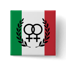 italy flag Sapphic Symbol badge