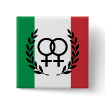 italy flag Sapphic Symbol badge