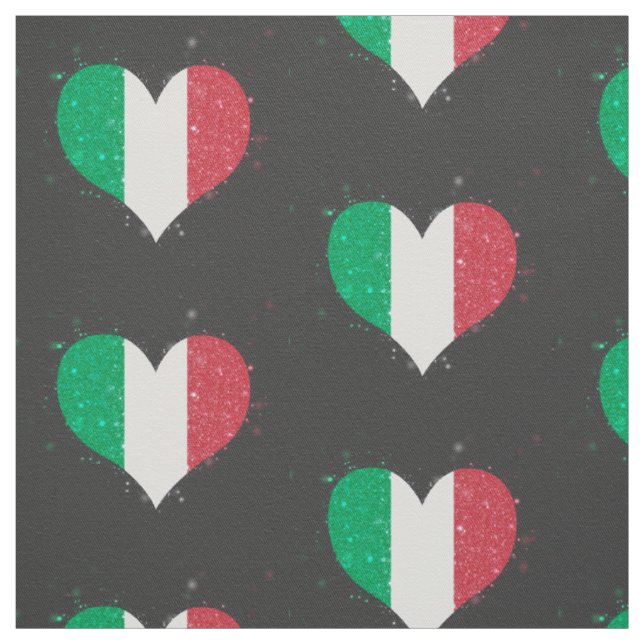 Italy Flag Shining Beautiful Fabric (Swatch)