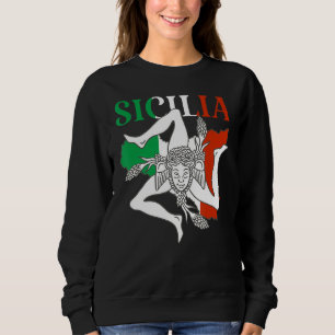 Italy Flag Trinacria Sicilia Sicily Flag Italy Sweatshirt
