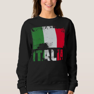 Italy Flag Vintage Distressed Italia Grunge Travel Sweatshirt