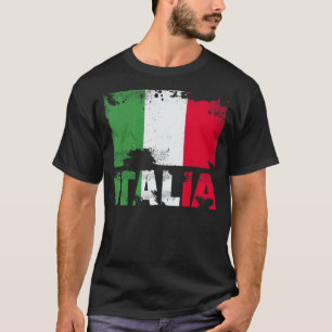 Italy Flag Vintage Distressed Italia Grunge Travel T-Shirt