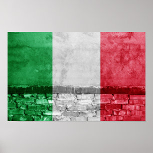 Italy flag wall poster