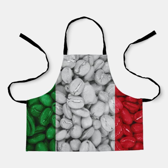 Italy flag with coffee apron (Front)
