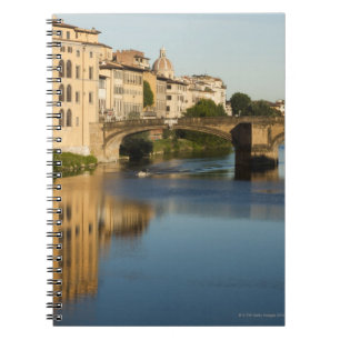 Italy, Florence, Bridge over River Arno Notebook