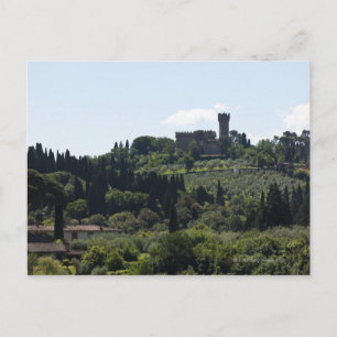 Italy, Florence, Castle on hilltop Postcard