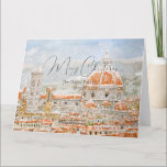 Italy Florence Cathedral Duomo Christmas card<br><div class="desc">romantic winter, travel, snowfall, snowflake, snow, winter landscape, italy florence watercolor painting, duomo painting, terracotta tiled dome, florence cathedral, cattedrale di santa maria del fiore, firenze, church painting, italy gift idea, orange, aquarelle, watercolor, aesthetic, romantic, italy, florence, europe, provence, vintage, landscape, colorandcolor, colour and colour, red, church, religion, ancient, history,...</div>