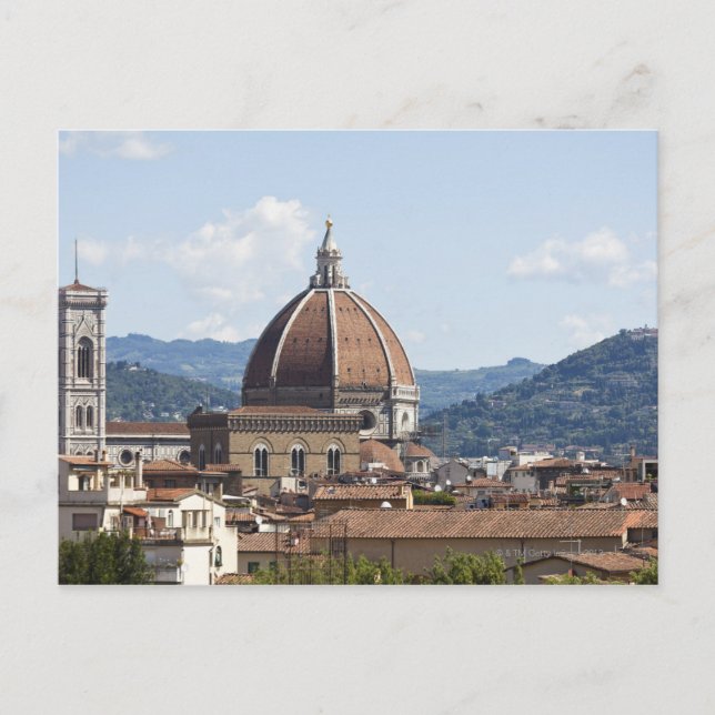 Italy, Florence, Cityscape with Duomo Postcard (Front)