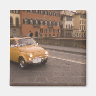 Italy, Florence. Fiat 800 Rally crosses Arno Magnet