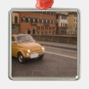 Italy, Florence. Fiat 800 Rally crosses Arno Metal Ornament