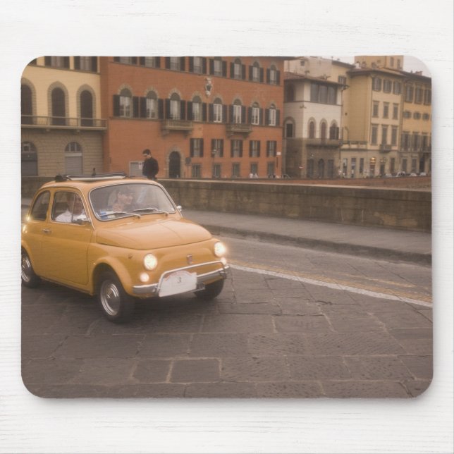 Italy, Florence. Fiat 800 Rally crosses Arno Mouse Pad (Front)