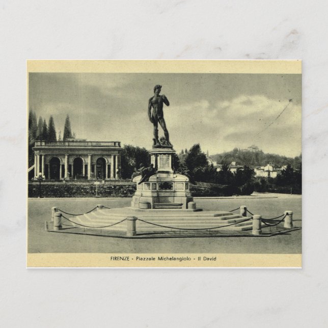 Italy, Florence, Piazzale Michelangelo, David Postcard (Front)