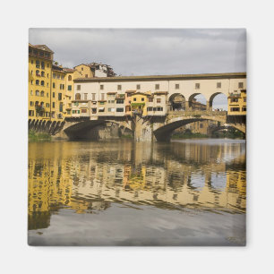 Italy, Florence, Reflections in the River Arno Magnet
