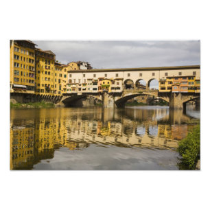 Italy, Florence, Reflections in the River Arno Photo Print