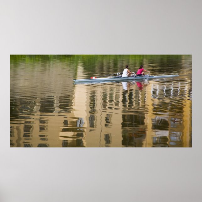 Italy, Florence, Rowing Sculls with 2 Poster (Front)