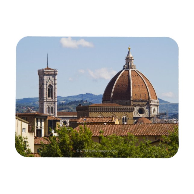 Italy, Florence, View of Florence Cathedral Magnet (Horizontal)
