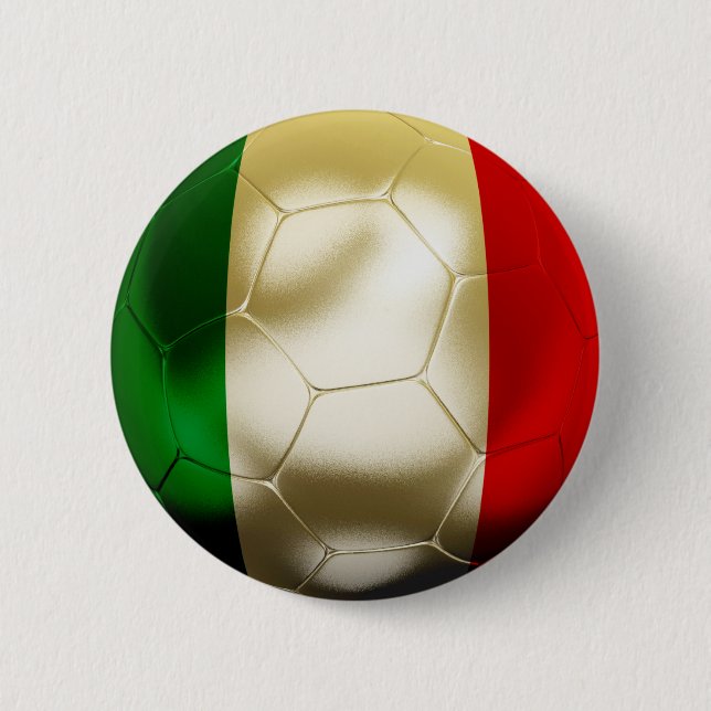 Italy Football 2 Inch Round Button (Front)