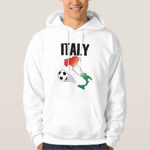 Italy Football Fan Map Boot Soccer Ball Hoodie