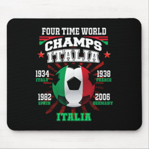 Italy Footll With Cup Years For Italia Soccer Fans Mouse Pad