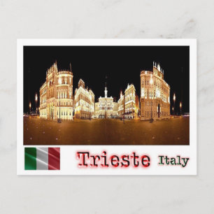 Italy - Friuli Venice Giulia - Trieste by Night - Postcard
