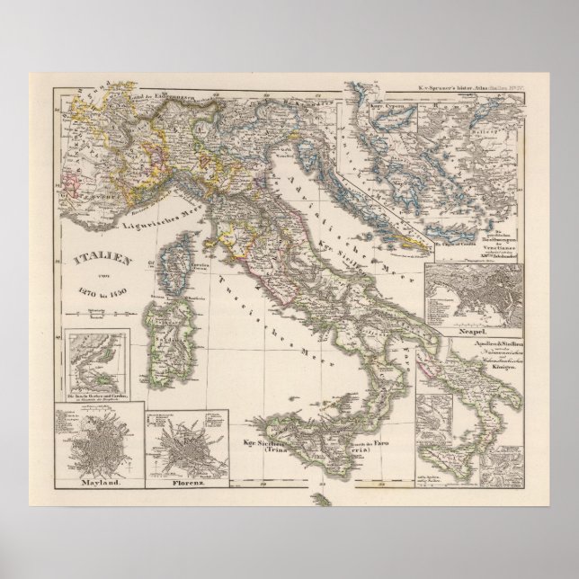 Italy from 1270 to 1450 poster (Front)