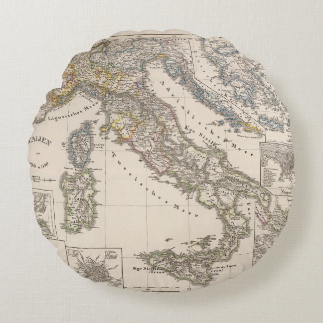 Italy from 1270 to 1450 round pillow (Front)