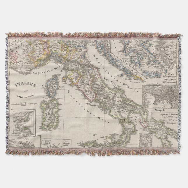 Italy from 1270 to 1450 throw blanket (Front)