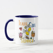 Italy Girl Summer Mediterranean Lemon Gelato Coffe