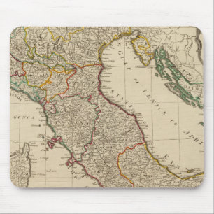 Italy hand coloured Atlas Map Mouse Pad