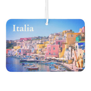 Italy Harbor and Old Town in Procida Air Freshener