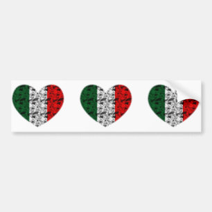 Italy Heart Bumper Sticker