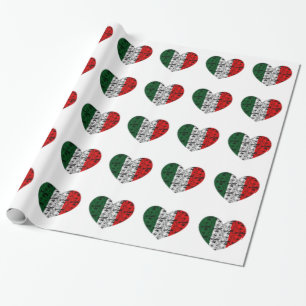 Italy Heart Wrapping Paper