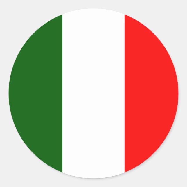 Italy High quality Flag Classic Round Sticker (Front)