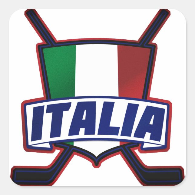 Italy Hockey su Ghiaccio Square Sticker (Front)