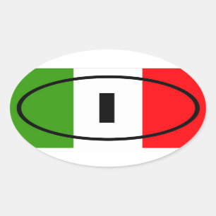 Italy - I - European Oval Sticker
