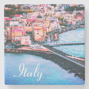 Italy Ischia Old Town Travel Photo Stone Coaster