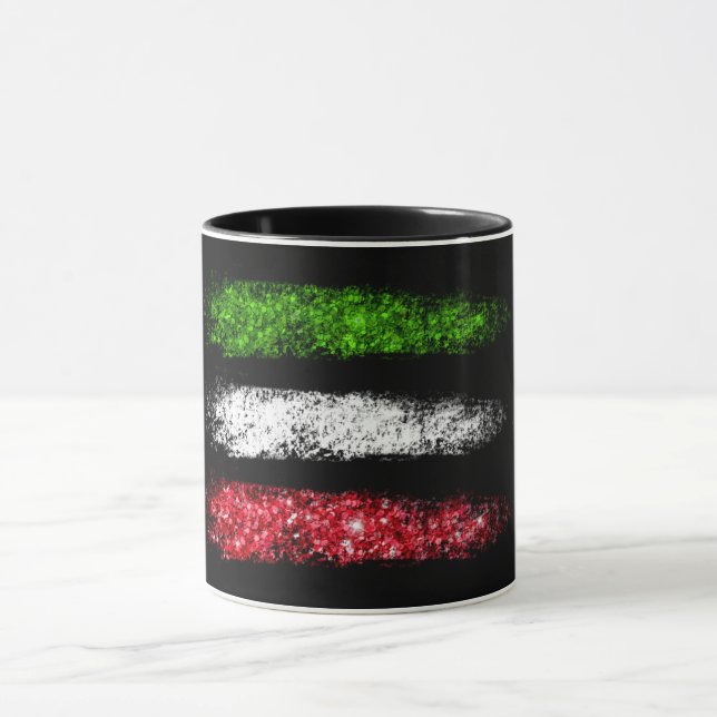 *~* ITALY ITALIA Abstract ITALIAN Simple Flag Mug (Center)