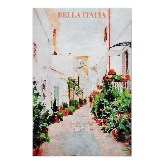 ** Italy Italia AP12 Street Plants Pottery Poster (Front)