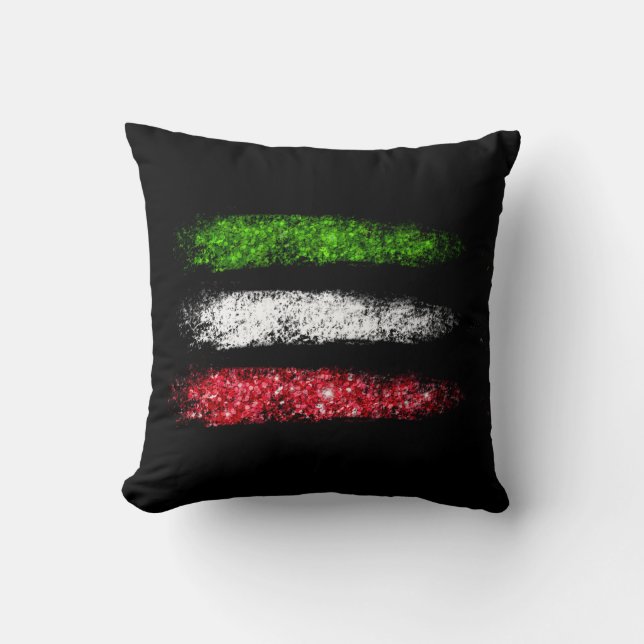 *~* ITALY ITALIA ITALIAN Simple Abstract Flag Throw Pillow (Front)