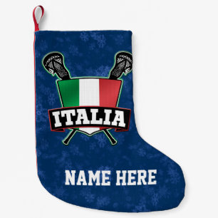 Italy Italia Lacrosse Flag Christmas Stocking